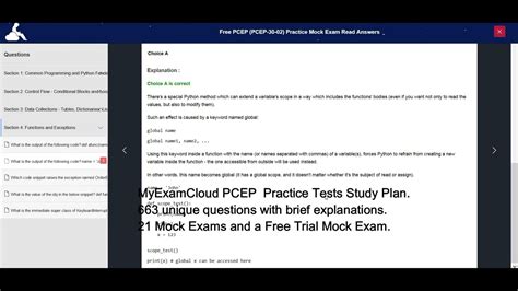 pcep certification sample questions